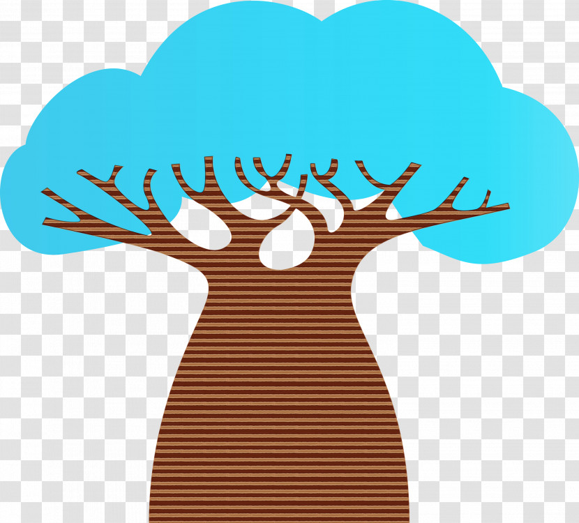 Teal M-tree Meter Tree Transparent PNG