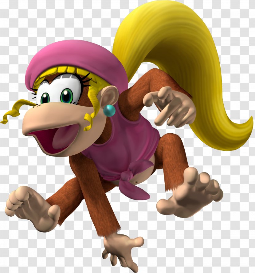 Donkey Kong Country 3: Dixie Kong's Double Trouble! 2: Diddy's Quest Country: Tropical Freeze Diddy Racing - Video Game - Figurine Transparent PNG