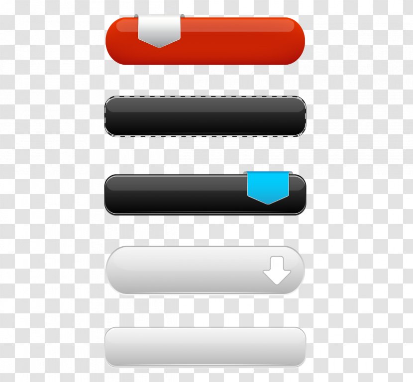 Button Black Red - Pushbutton - Free Stock Vector Buttons Transparent PNG