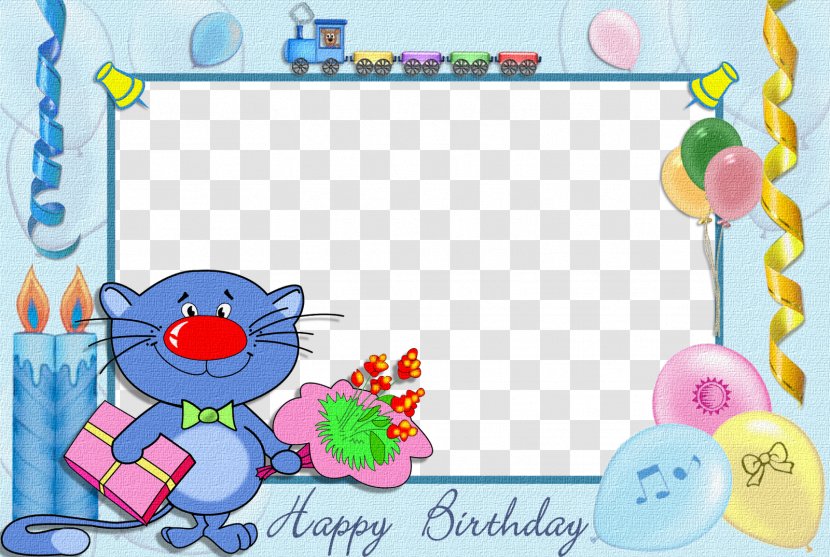 Birthday Cake Photo Frame : Editor Collage Maker Picture Frames Clip Art - Cartoon Transparent PNG