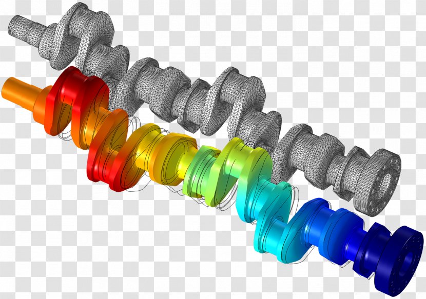 Crankshaft Diesel Engine Modal Analysis COMSOL Multiphysics Transparent PNG