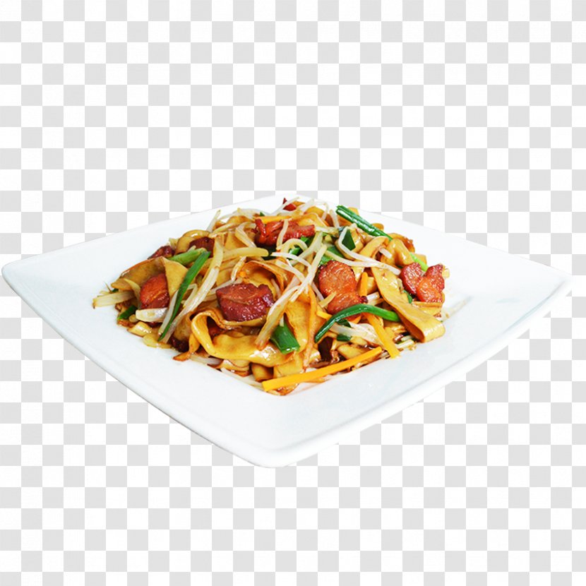 Lo Mein Pho Chinese Noodles Fried Char Siu - Platter - Hu Tieu Transparent PNG