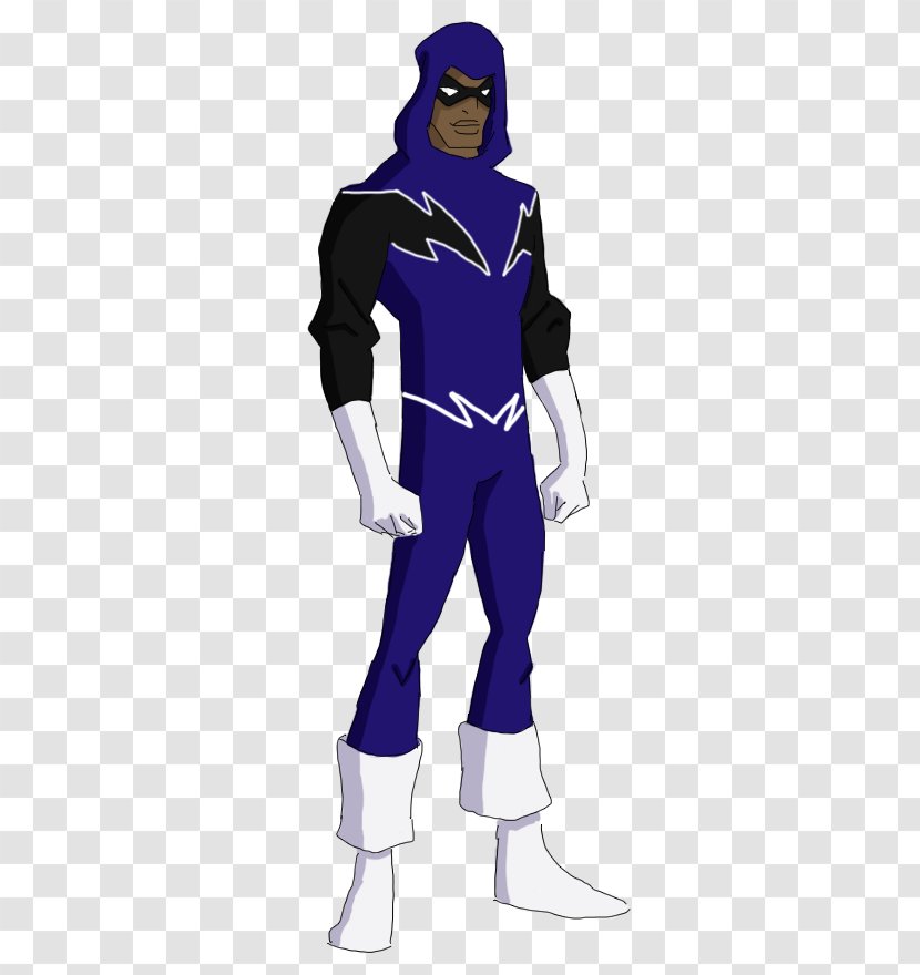 Superhero Illustration Costume Cartoon Male - Standing - Justice League Black Lightning Transparent PNG