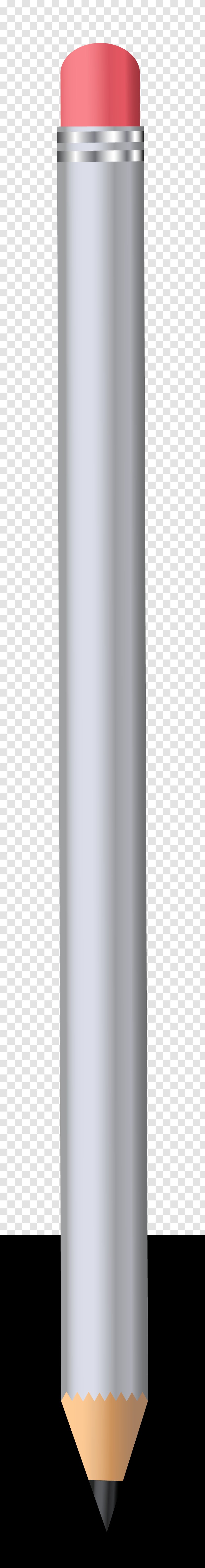 Cylinder Design Product - School - Silver Pencil Clipart Image Transparent PNG