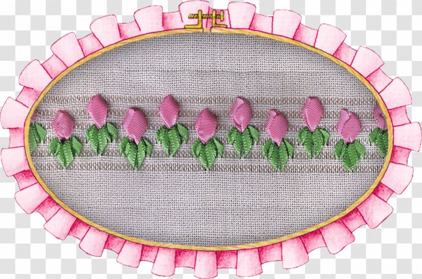 Ribbon Embroidery Puntada Cushion Tablecloth - Petal Transparent PNG