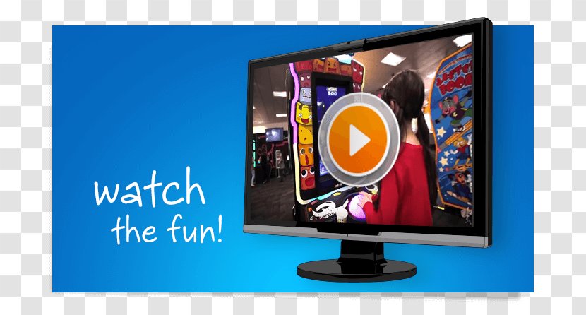 Television Display Advertising Computer Monitors Flat Panel - Device - Chuck E Cheese Transparent PNG