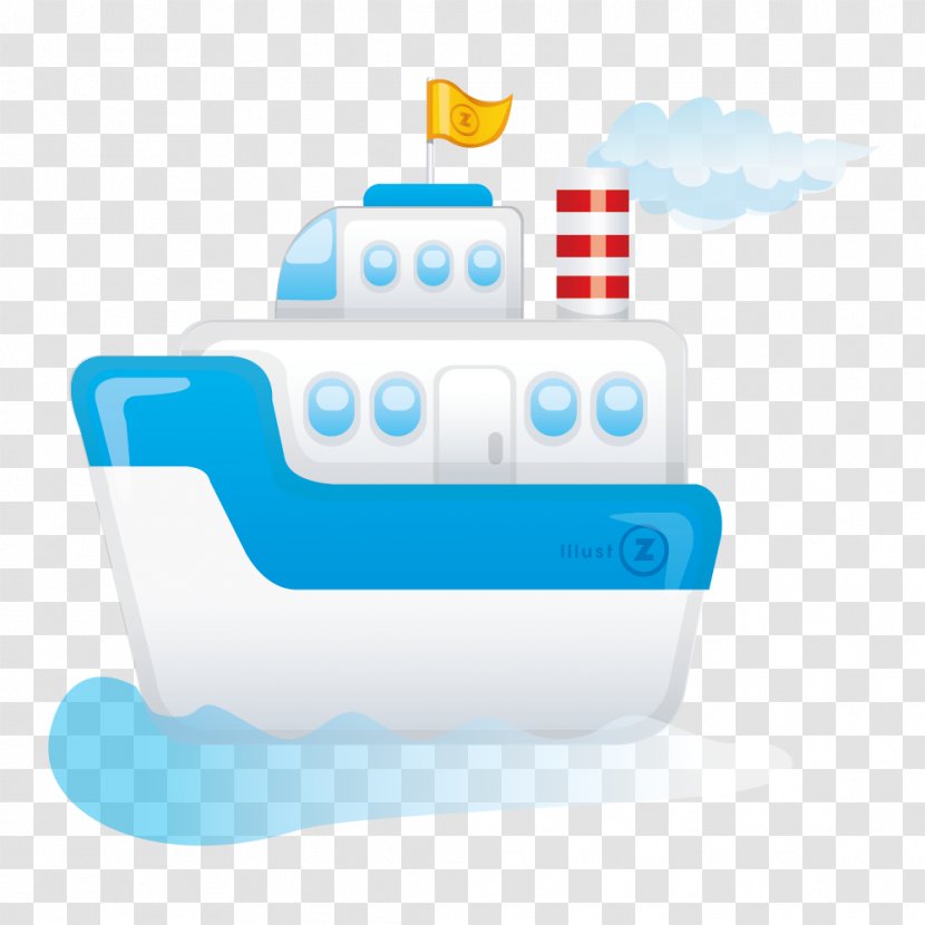 Ship - Rectangle - Blue Boat Vector Material Transparent PNG