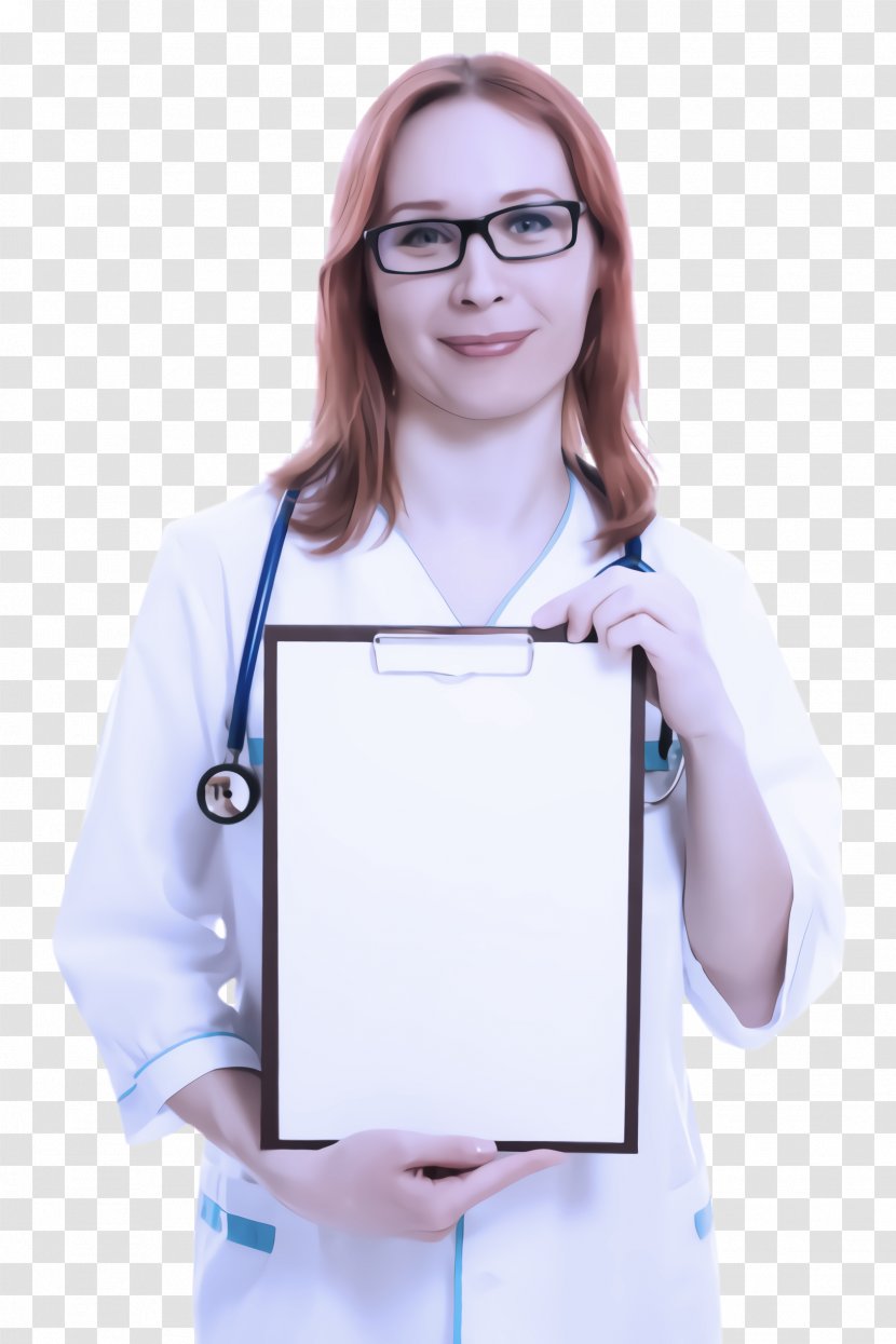 Glasses - White Coat Neck Transparent PNG