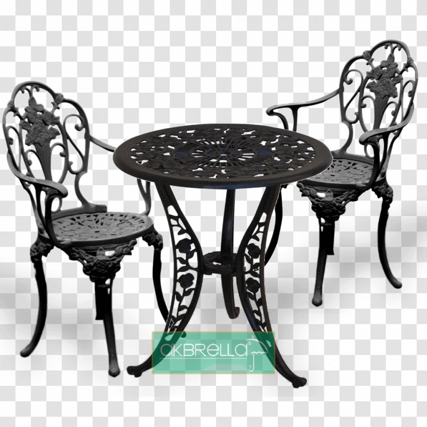 Table Chair Cast Iron Aluminium - Flower Transparent PNG
