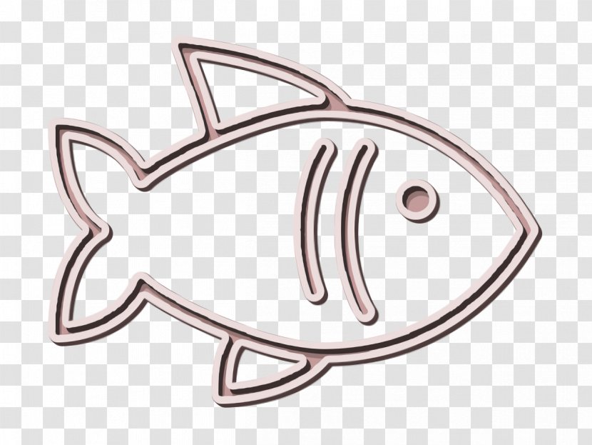 Fish Icon Organic Food - Line Art Transparent PNG