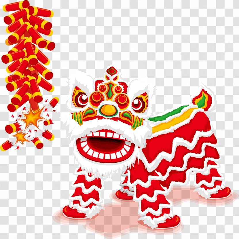 Chinese New Year Lion Dance Poster - Elements Transparent PNG