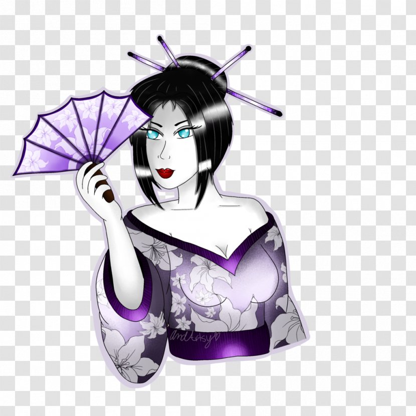 Geisha Character Fiction - Watercolor - Japan Woman Transparent PNG