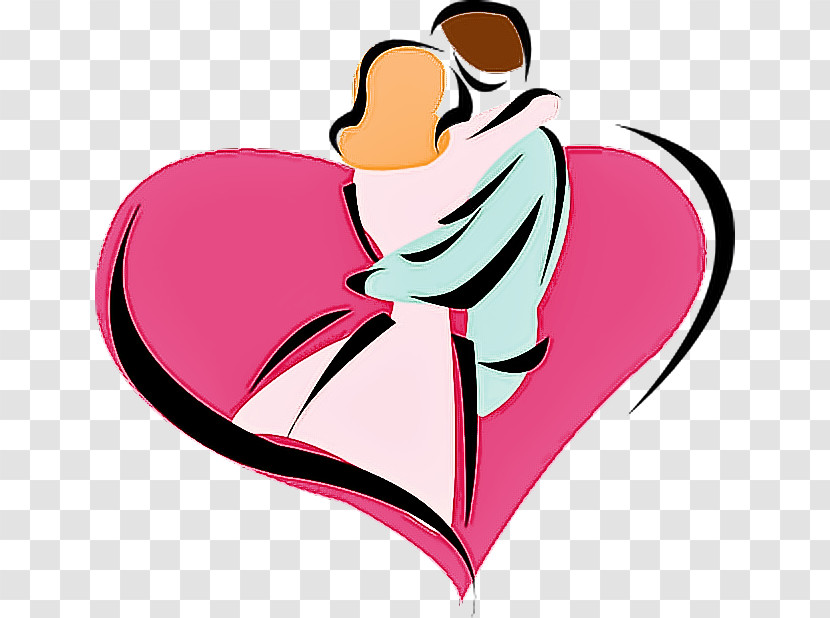 Pink Heart Cartoon Love Heart Transparent PNG