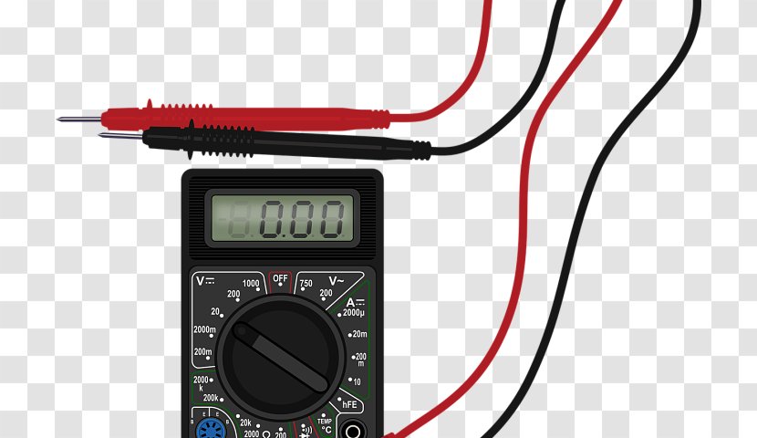 Digital Multimeter Electronics Voltmeter Current Clamp - Electrical Engineering - Celebrate The Birthday Transparent PNG