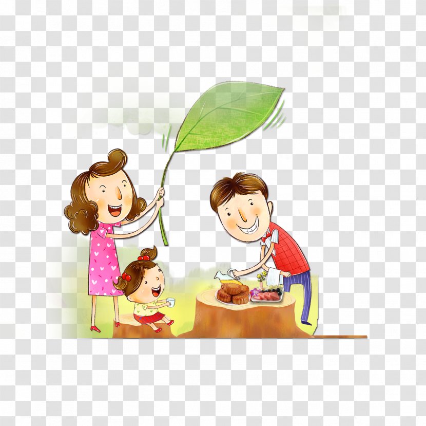 Family Cartoon Drawing Child Illustration - A Of Three Transparent PNG