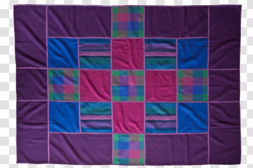Patchwork Textile Meter Square Pattern - Purple Transparent PNG