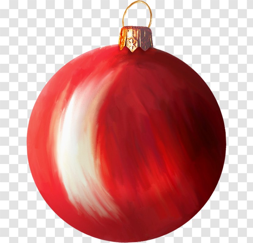 Christmas Ornament Tinsel Red Ball Transparent PNG