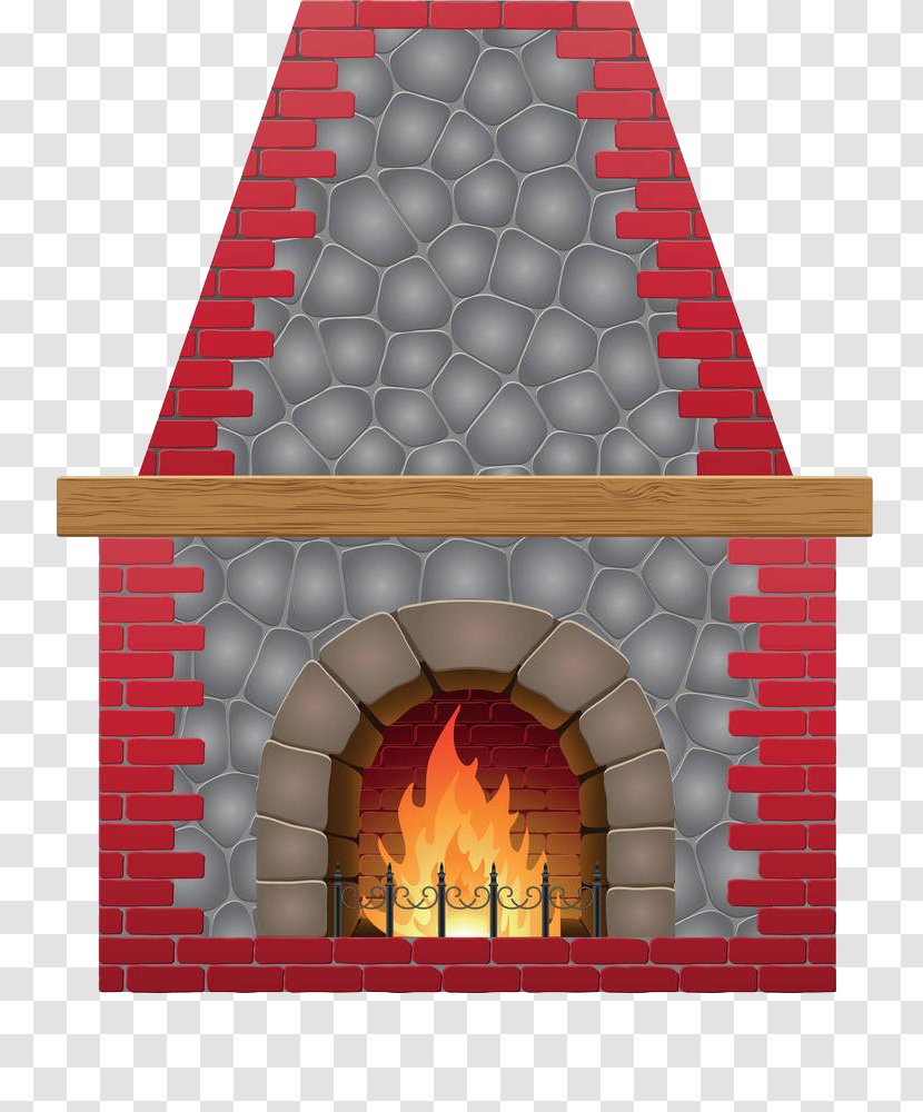 Furnace Living Room Fireplace Clip Art - Heat - Burning Firewood Stove Transparent PNG