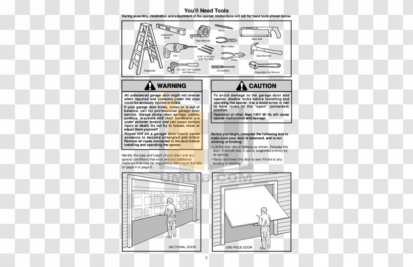 Garage Door Openers Doors Chamberlain Group - Product Manual Transparent PNG