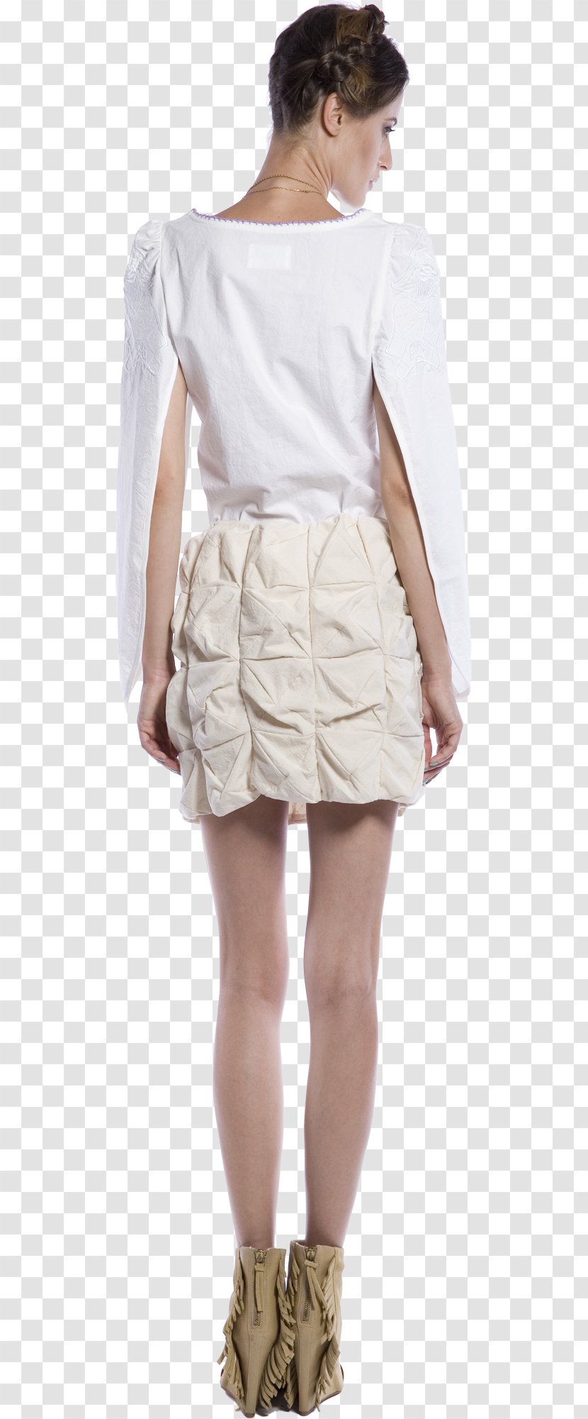Fashion Shoulder Skirt Costume Beige - Dimensional Effect 2018 Transparent PNG