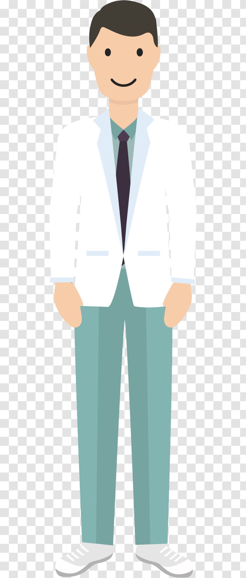 Man Illustration - Silhouette - Smiling Doctor Transparent PNG