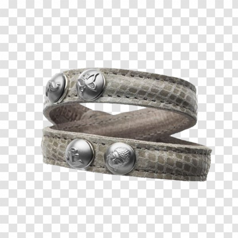 Bracelet Brown Belt Silver Armband - Pavo Transparent PNG