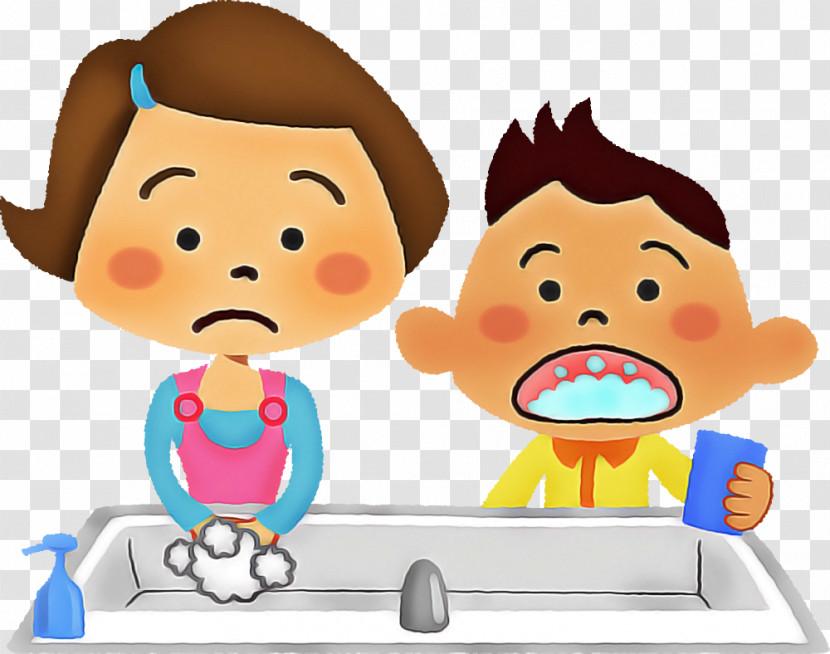 Cartoon Nose Cheek Child Sharing Transparent PNG