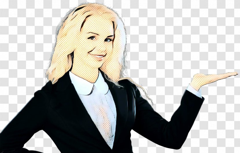 Cartoon Gesture Finger Businessperson Employment - Retro - Formal Wear Suit Transparent PNG