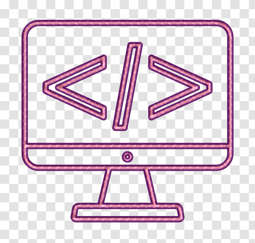 Coding Icon Computer Desktop - Sign - Rectangle Transparent PNG