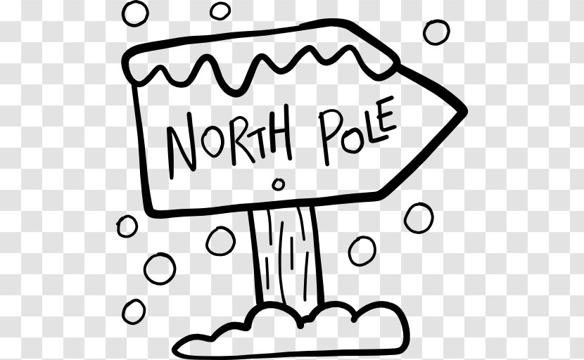 White Handwriting Clip Art - North Pole Transparent PNG