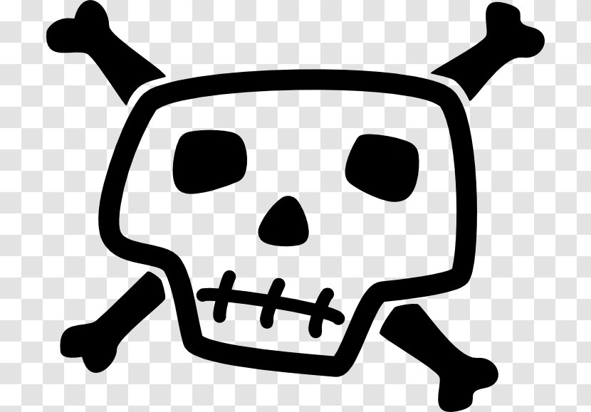 Skull And Bones Crossbones Clip Art - Piracy Transparent PNG