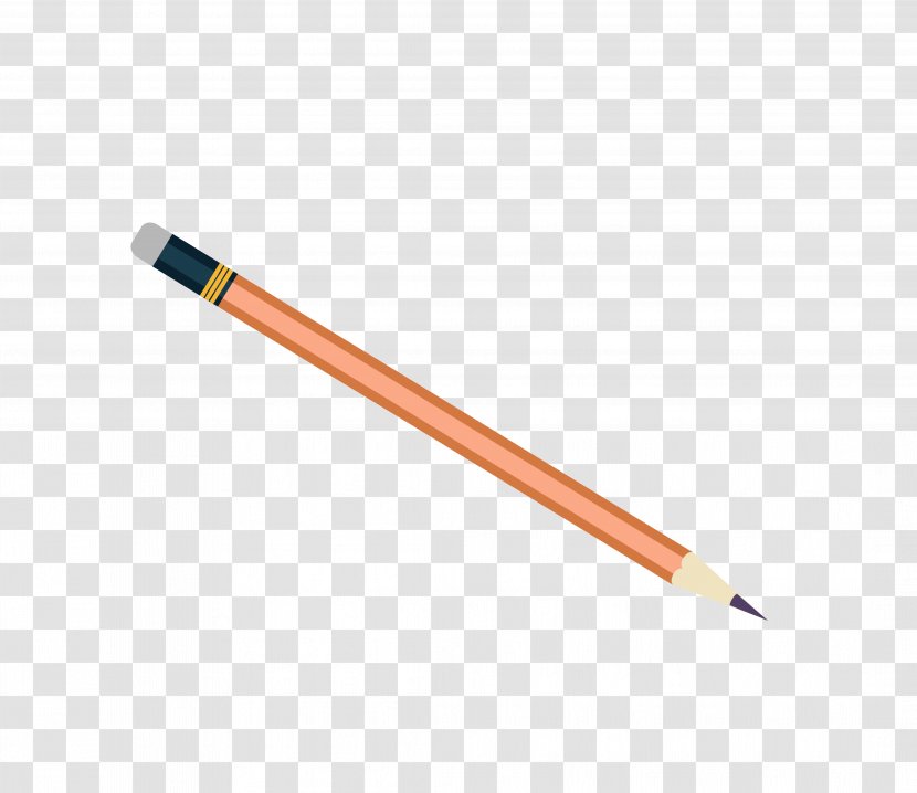Pencil Angle - An Orange Ribbon Eraser Transparent PNG