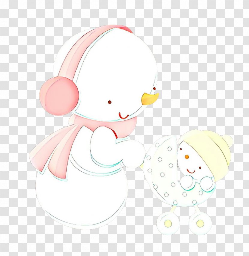 Cartoon Pink Ear Smile Transparent PNG