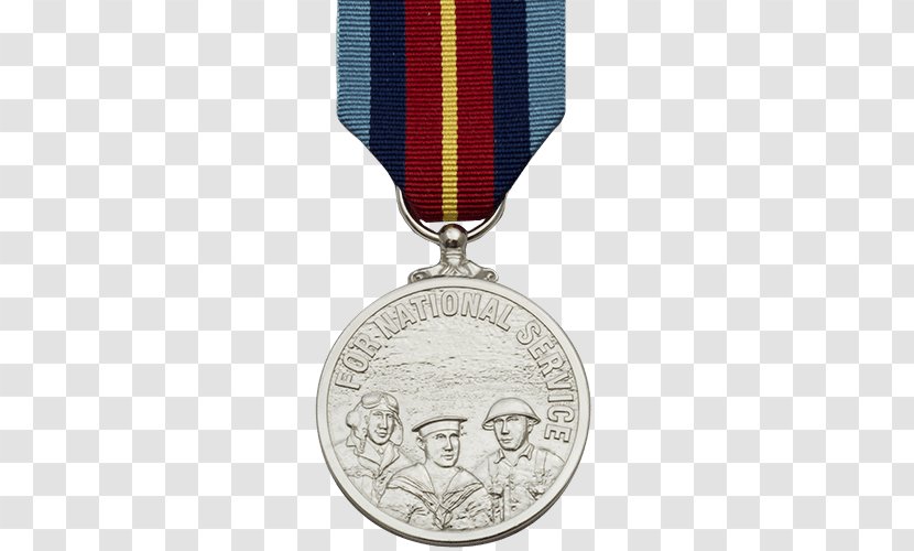Gold Medal National Defense Service Commemorative Silver Transparent PNG
