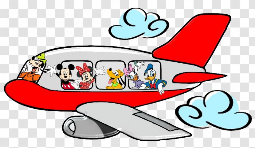 Mickey Mouse Minnie Airplane The Walt Disney Company Clip Art - Plane Transparent PNG