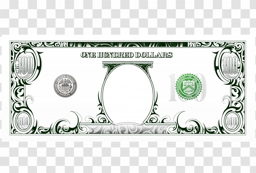 United States Dollar Banknote One-dollar Bill One Hundred-dollar - Material - Banknotes Decorative Elements Transparent PNG