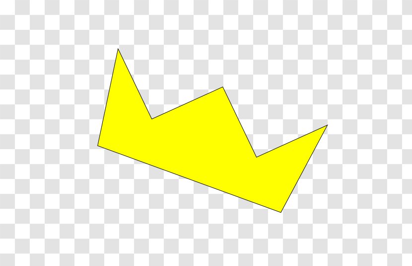 Triangle Area Yellow - Crooked Crown Cliparts Transparent PNG