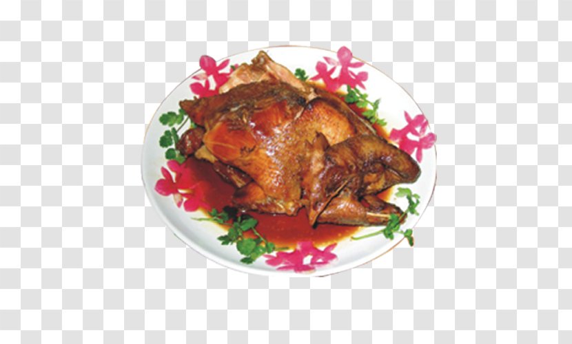 Roast Chicken Barbecue Red Cooking Roasting - Goose - A Transparent PNG