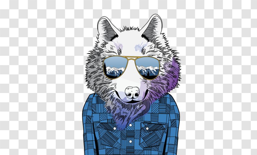 Dog Canidae Glasses Illustration Cartoon - Character Transparent PNG