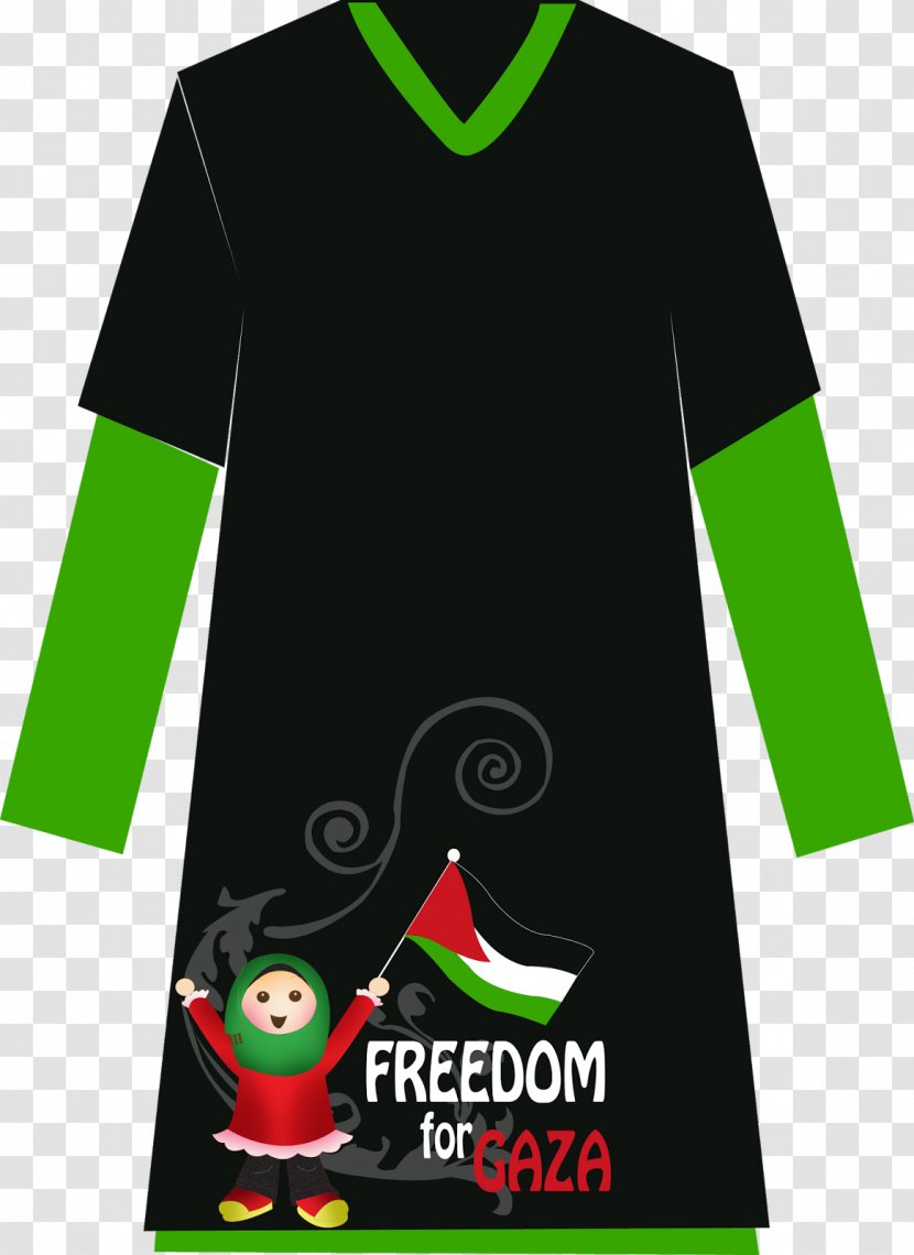 T-shirt Logo Outerwear Sleeve Green Transparent PNG