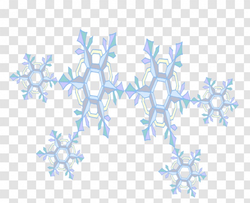 Snowflake Line Sky Plc Pattern - Blue Transparent PNG