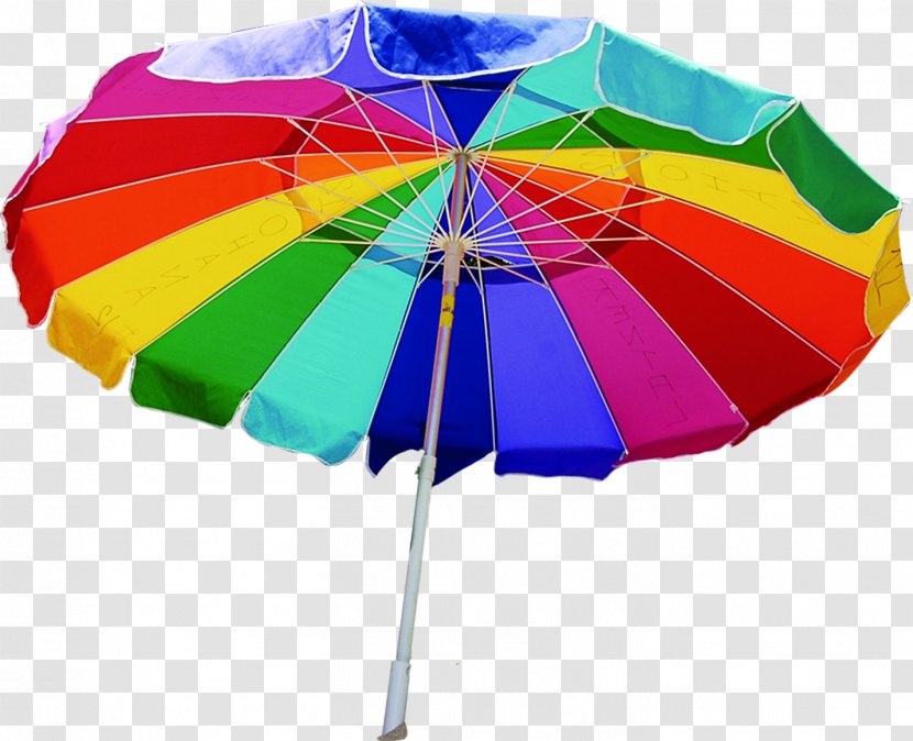 Umbrella Beach - Drawing - Creative Photography, Rainbow Umbrella, Transparent PNG