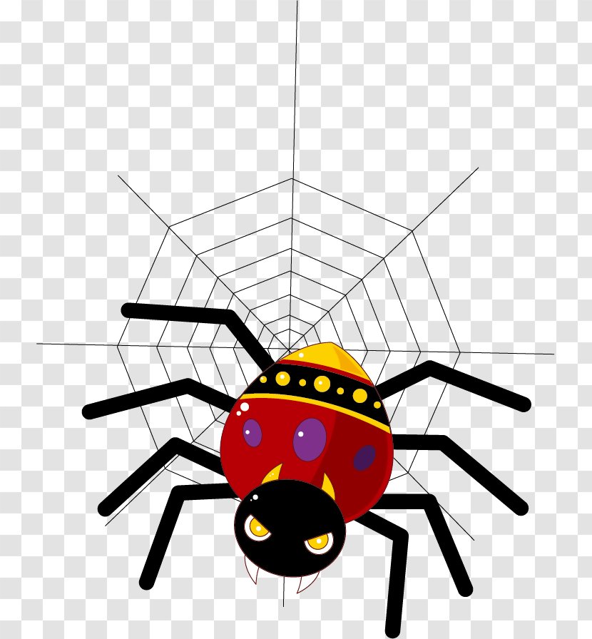Spider Image Vector Graphics Cartoon Drawing - Artwork - Flycatcher Transparent PNG