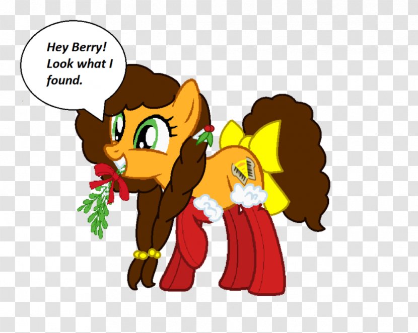 Christmas Mistletoe Pony - Cat Like Mammal Transparent PNG