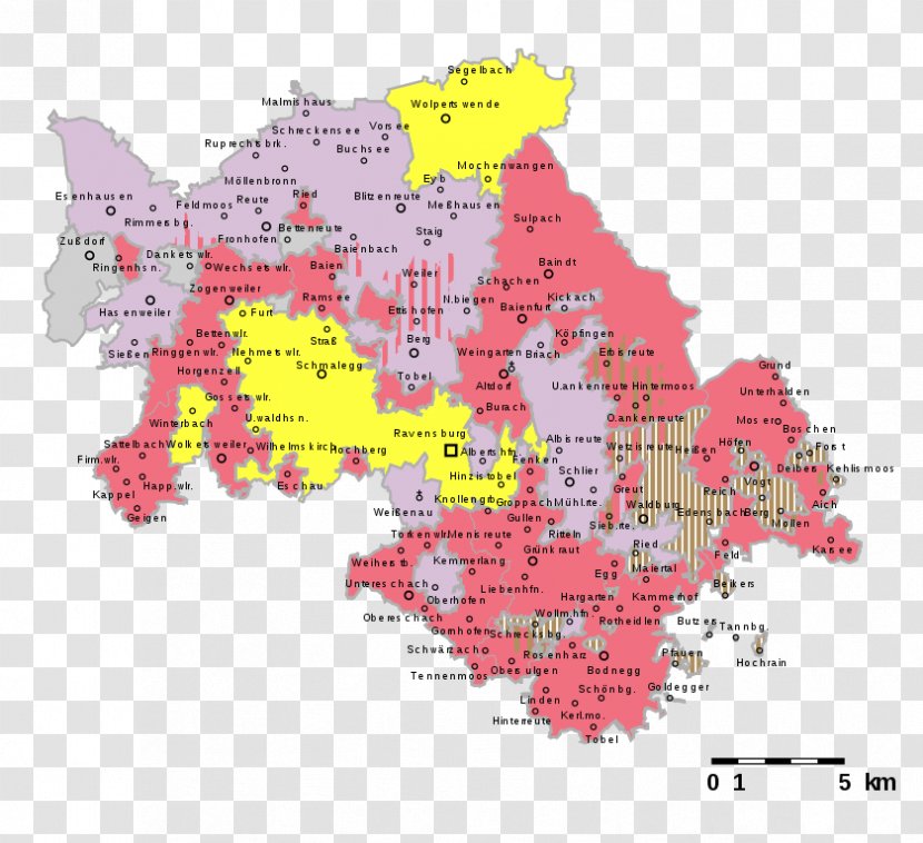 Oberamt Ravensburg Further Austria Map - 1800 Transparent PNG