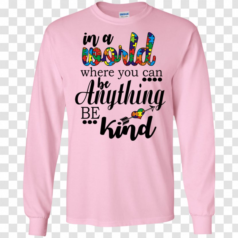 Long-sleeved T-shirt Hoodie - Pink Transparent PNG