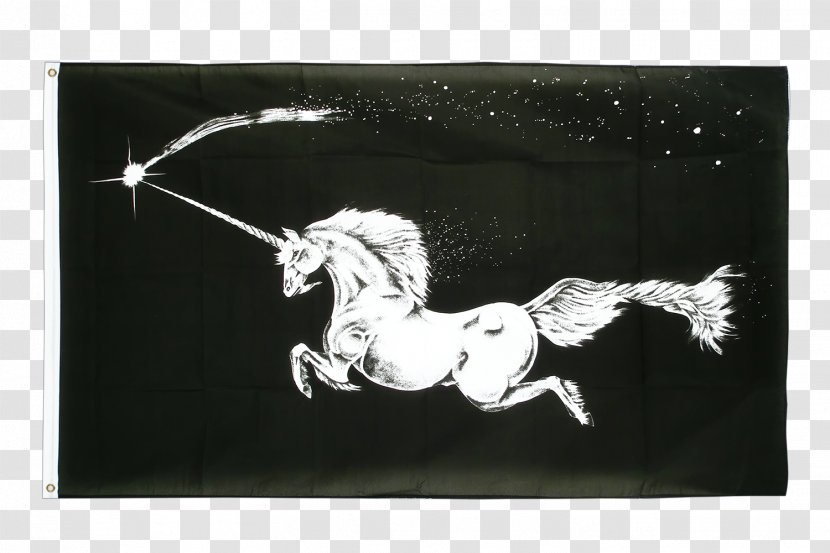 The Black Unicorn Flag Of New Zealand Fahne - Rectangle Transparent PNG