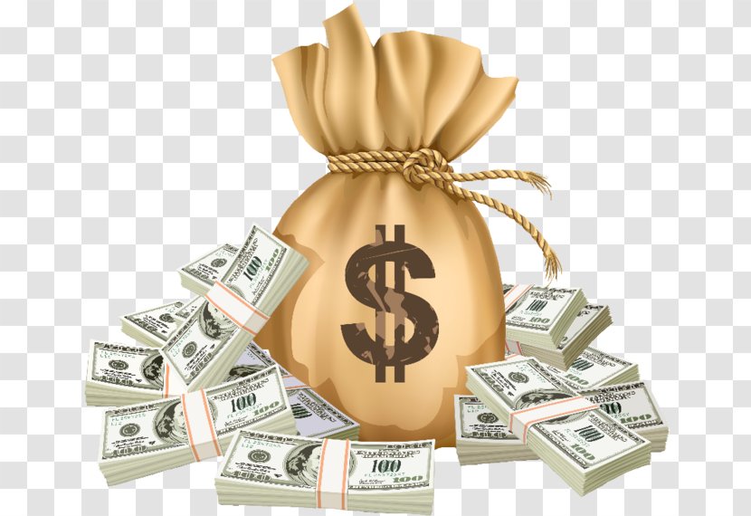 Money Bag Clip Art Vector Graphics Banknote - United States One Hundreddollar Bill - Cash Transparent PNG