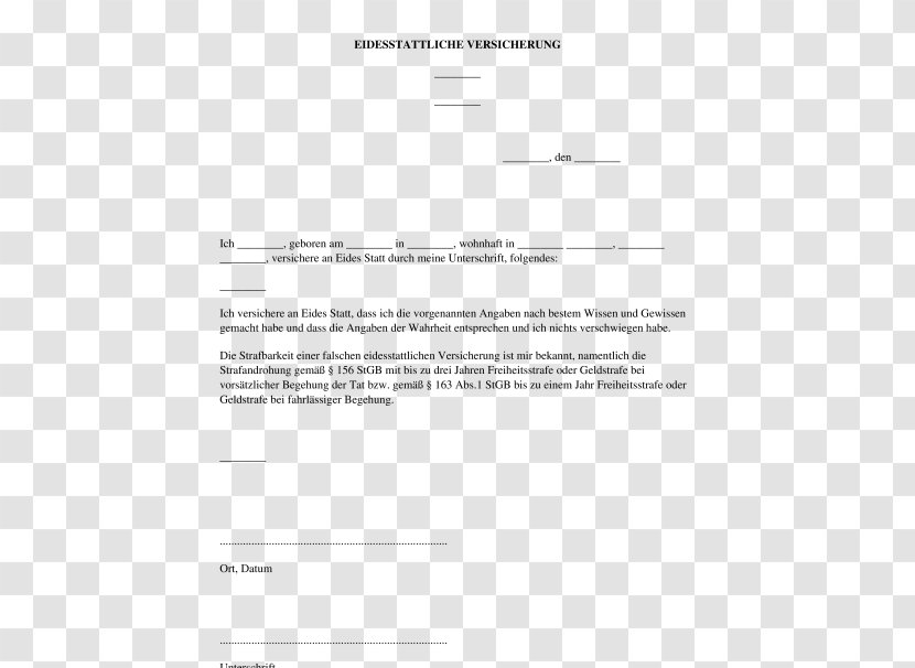 Document Affidavit Template Contract Muster - Docme - Microsoft Word Transparent PNG