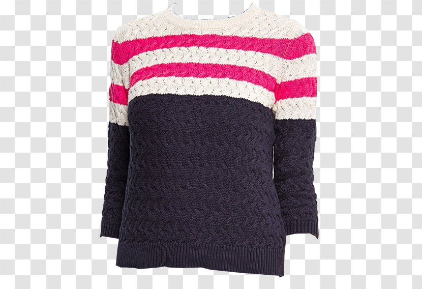Sweater Sleeve Cardigan Shirt Magenta - Wool Transparent PNG